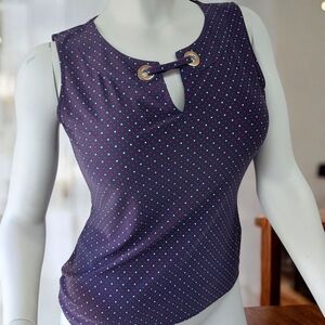Tommy Hilfiger Navy Polka Dot Tank Top
